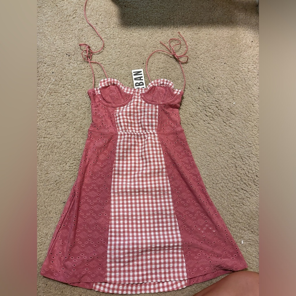 Urban Outfitters: UO Felicity Eyelet Bustier Mini Dress XS